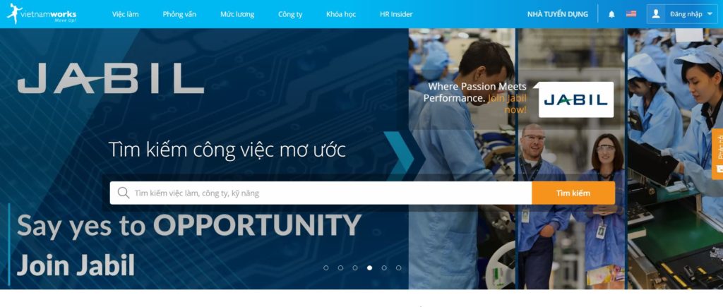 Vietnamworks - trang web tìm việc làm chất lượng cho sinh viên 