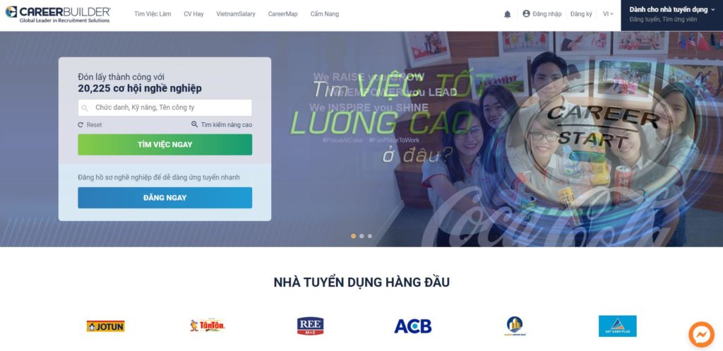 Một trong các trang web tìm việc lý tưởng cho sinh viên mới ra trường