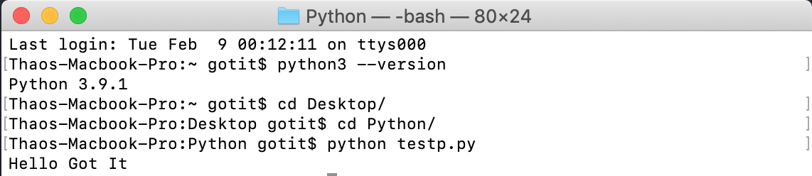 Cách sử dụng Python 3 cơ bản trên macOS - Blog | Got It Vietnam